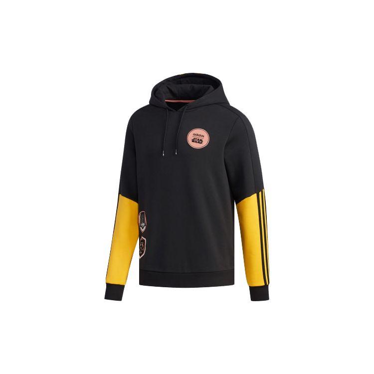 adidas neo M Sw Hd Star Wars Logo Fleece Lined Pullover Hoodie Black EI4543 S