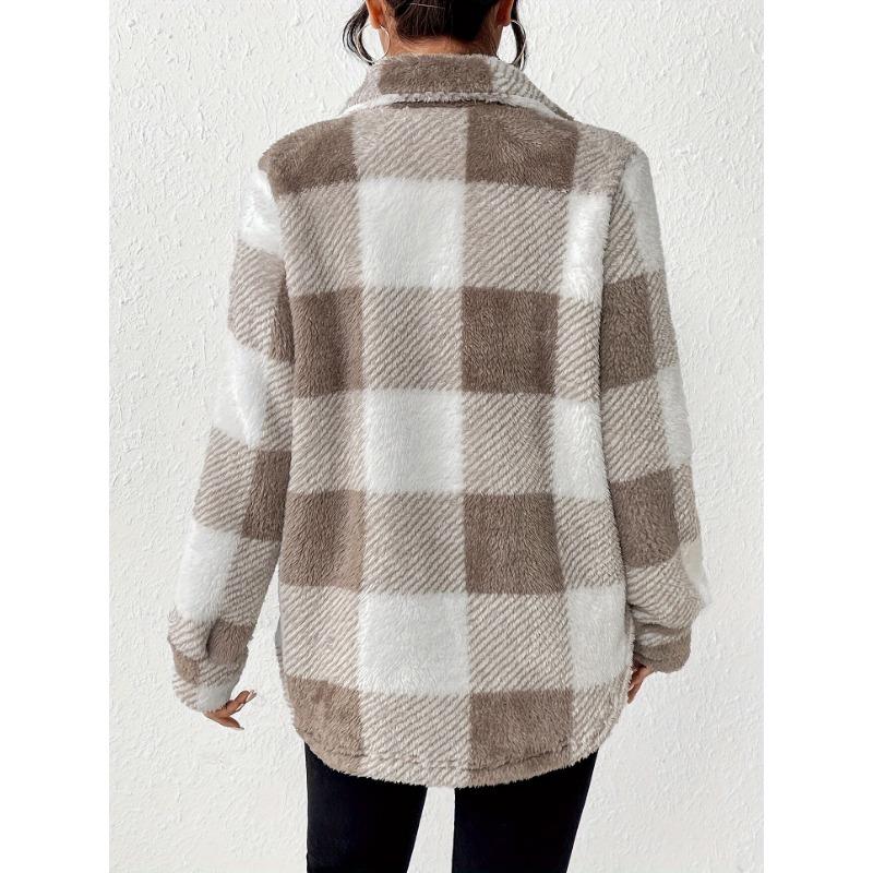 Elegant Directional Fluffy Winter Jacket