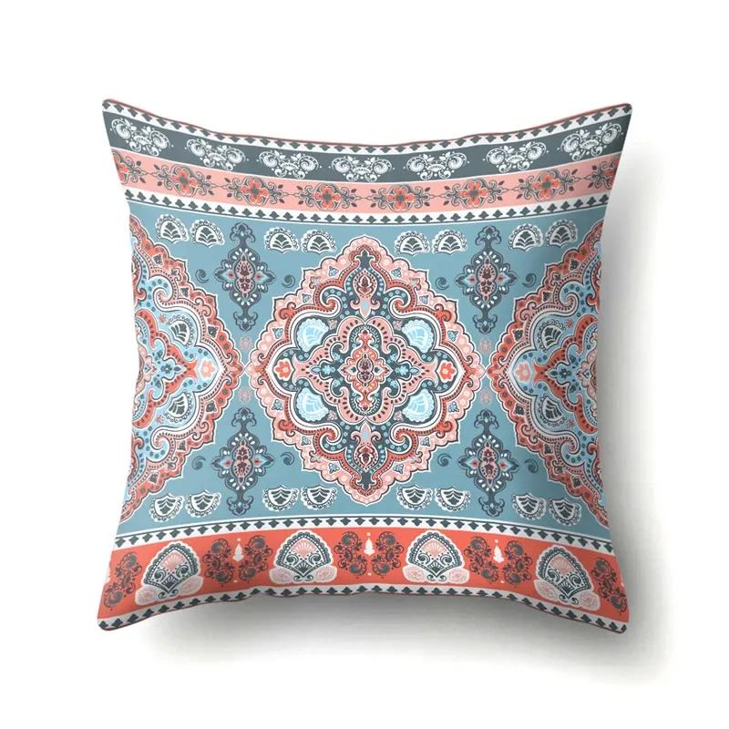 Colorful Exotic Style Abstract Geometric Bohemian Decorative Cushion Cover Square Geometry Pillowcase Home Decor Pillows Cover