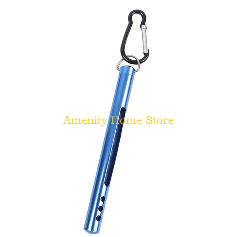 F26C Fishing Thermometer Outdoor Metal Fly Fishing Water Stream Thermometer with Pocket Clip & Lanyard Ring Stream River синий