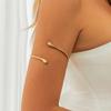 IngeSight Z Einfaches Metall Wassertropfen Offenes Oberarmarmband Mode Glattes Metall Armband Damen Ästhetischer Vintage Schmuck
