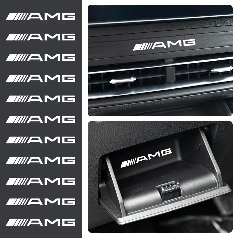 Car Logo Stickers Door Side Window Body Universal Decal For Mercedes Benz AMG GLA W176 CLK W209 W202 W220 W204 W203 W210 GLC