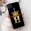 Clear Casing For Redmi 9C NFC Cover Redmi 9C Case Transparent Fashion Luxury A-Z Letters Crown Soft TPU Phone Case