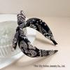 Retro Cashewblüten-Schleife Breites Stirnband - Koreanischer Stil Gedrehter Stoff-Haarclip für Damen
