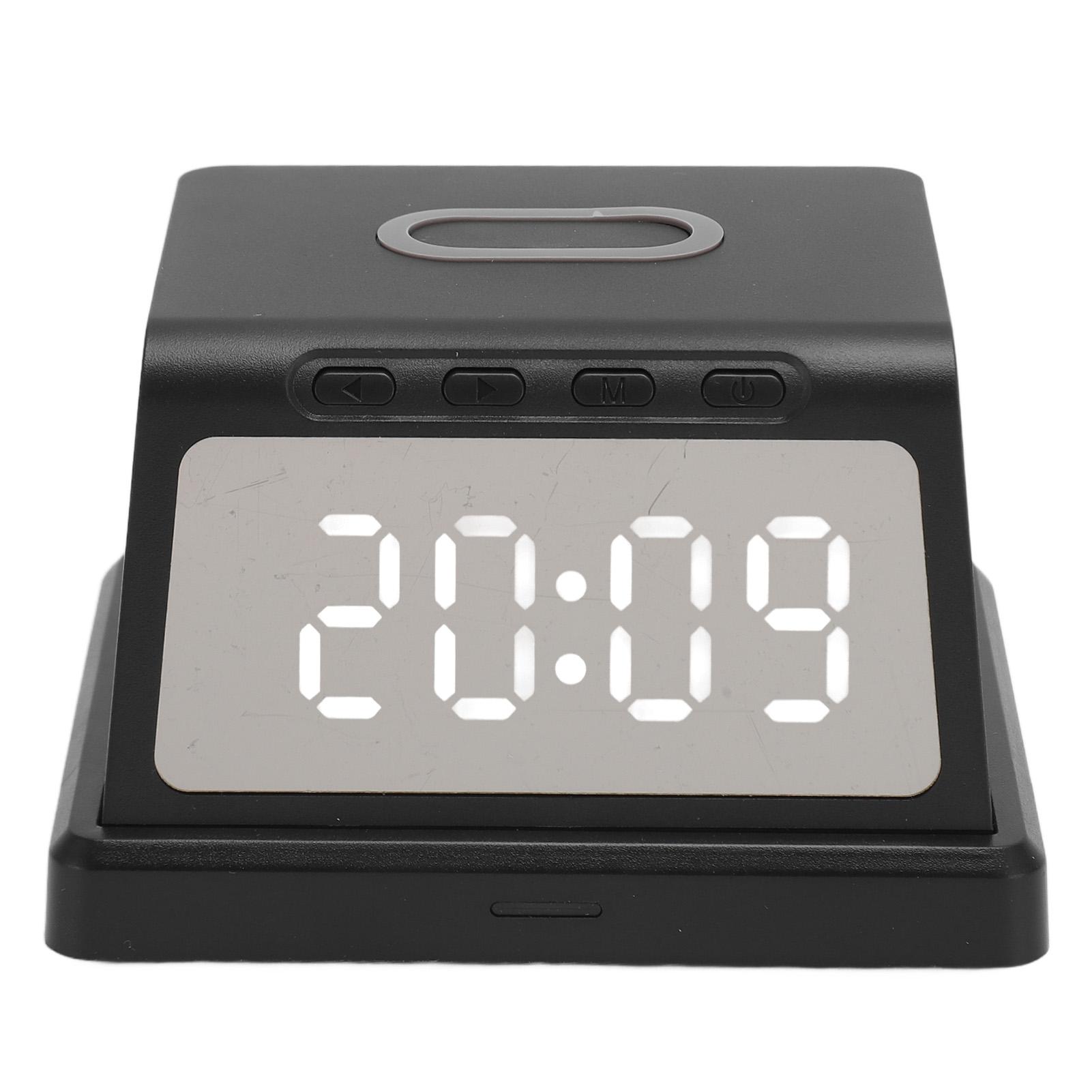 

15W Wireless Charger Alarm Clock with Wireless Charger Pad Digital Alarm Clock with Wireless чорний