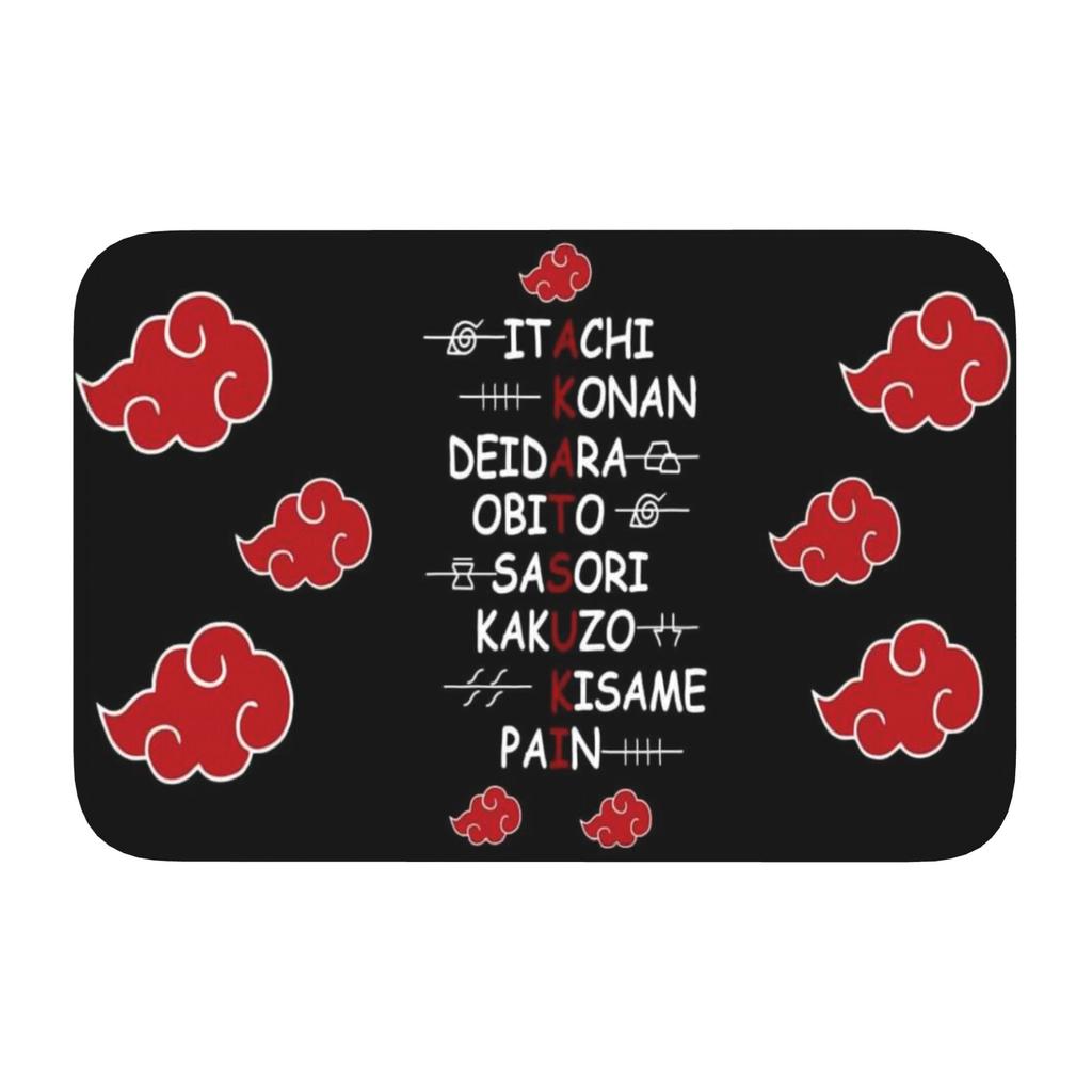 Custom Anime N-Narutoes Doormat Non-Slip Entrance Welcome Kitchen Bathroom Floor Door Mat Toilet Living Room Carpet Rug