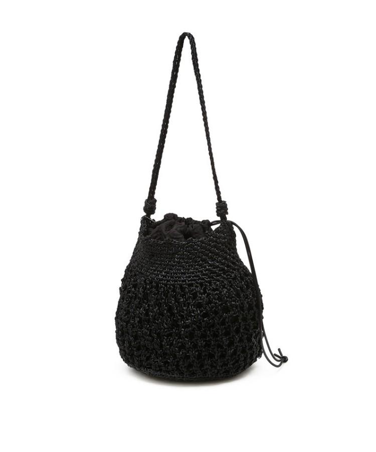 Athe Vanessabruno Black Metal Knitting Shoulder Bag M Aaba6E811Bk