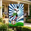 Bold 30x45cm Football Themed Yard Flag Produced Of Strong Cloth For External Decoration