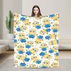 Cartoon M-Minions Flannel Blankets Winter  Warm Throw Blanket for Kids Adult Bedroom Print Bedspread Sofa Bed Cover