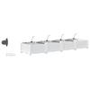 Garden Planter Set 4 pcs White 160 x 40 x 22 cm Plastic