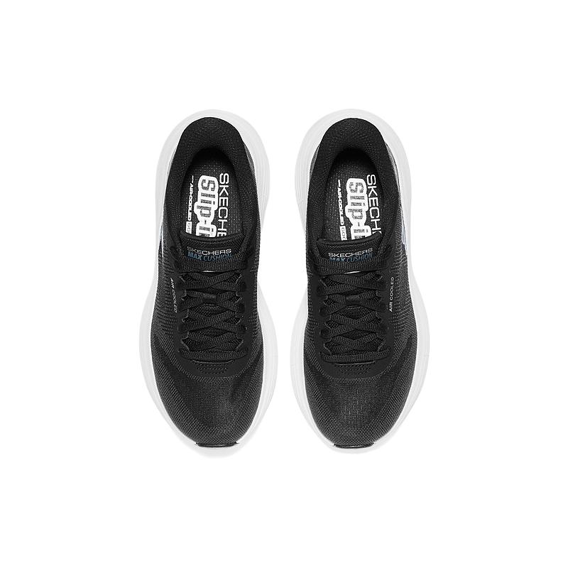 Skechers Go Series Comfortable Breathable Low Top Running Shoes Women Sneakers Black White 129473-BKW