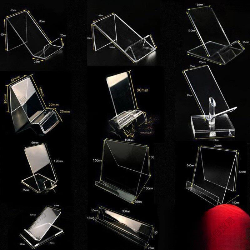 Acrylic Mobile Phone Counter Display Stand - Double Layer Holder Tray Model S - Mobile Stand (Square Small Insert Board)