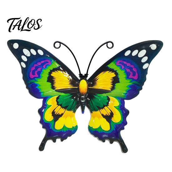 Rustproof Metal Wall Art Butterfly Decor for Garden Yard Patio, Large Iron Patio Decorations Hanging Sculpture, Outdoor Fence Farmhouse Decorative