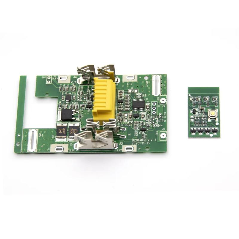 Li-ion Battery Case Charging Protection Circuit Board PCB LED Indicator Label Box For Makita 18V BL1850 BL1830 Li-ion Battery