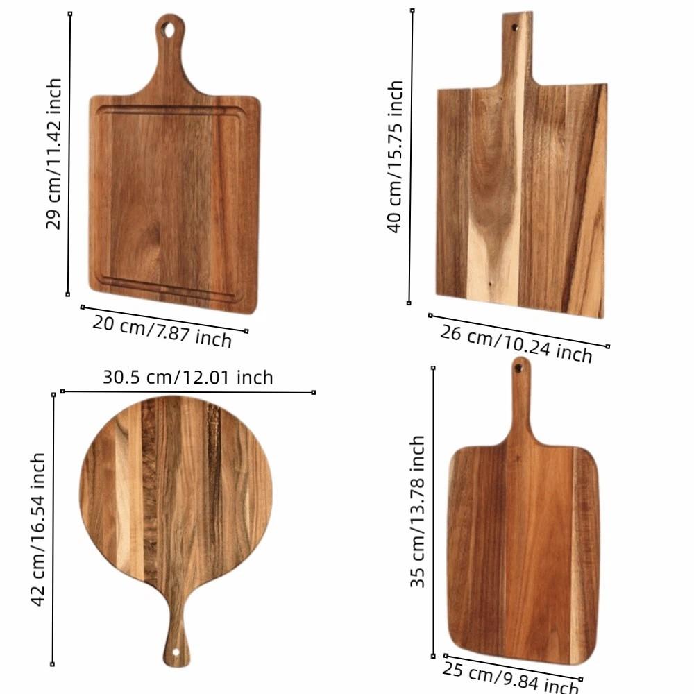 Saftrille Wurstwaren Serviertablett Mehrere Stile Pizzablech Langlebiges Holz Schneidebrett Brot