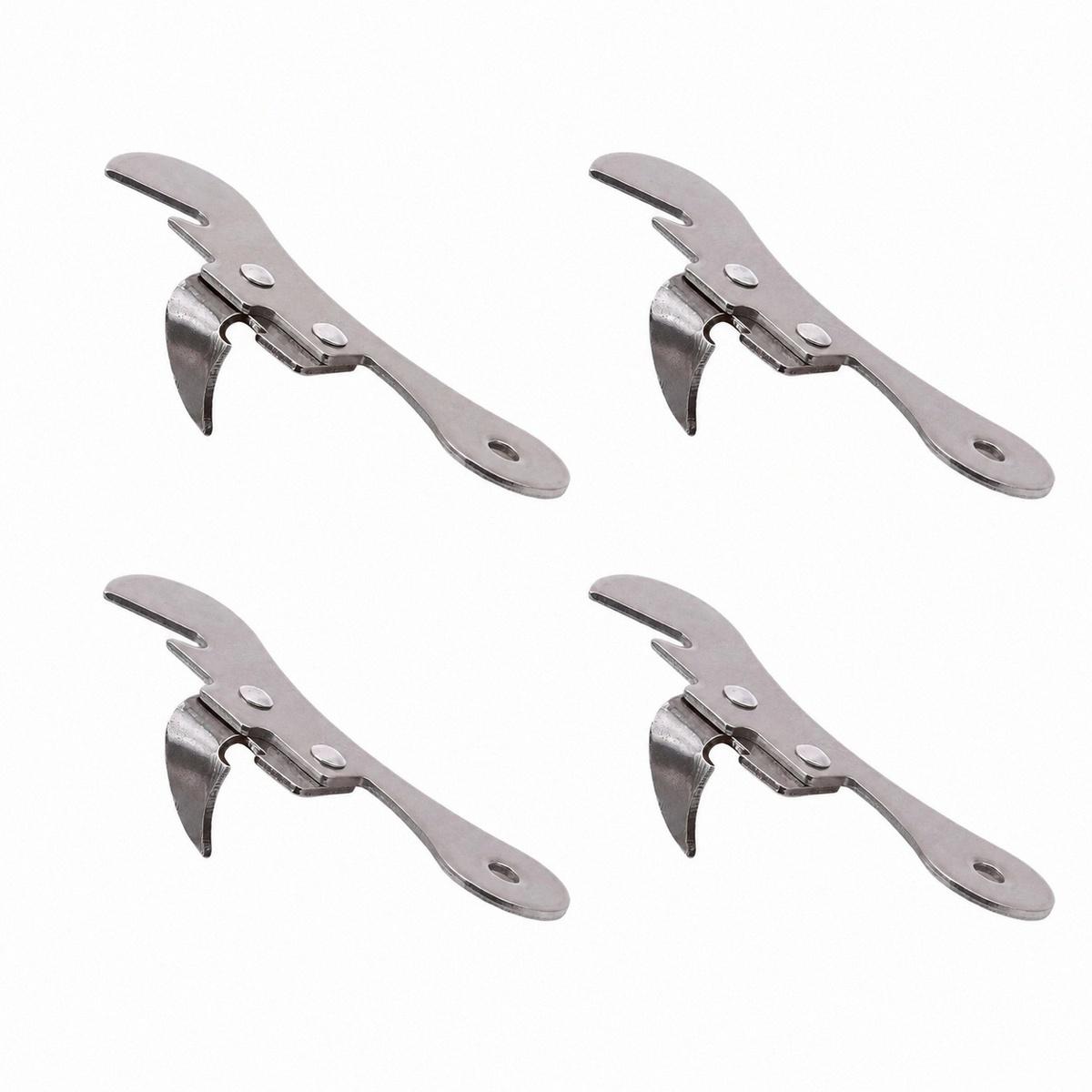 4Pcs Silver Stainless Steel Can Opener Manual Can Opener Multifunctional Kitchen Accessories, Manual Can Openers 4pcs