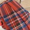 Women's Christmas Scarf Red and Blue Plaid Shawl Student Color Blocked Plaid Scarf