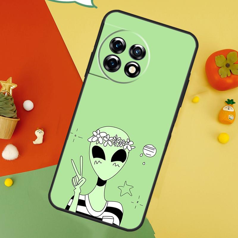 Cartoon Alien Case For OnePlus 15 12 12R 13T 13R 13 11 9 10 Pro 10T 8T Nord 5 CE 2 3 4 Lite N20 N30 Cover