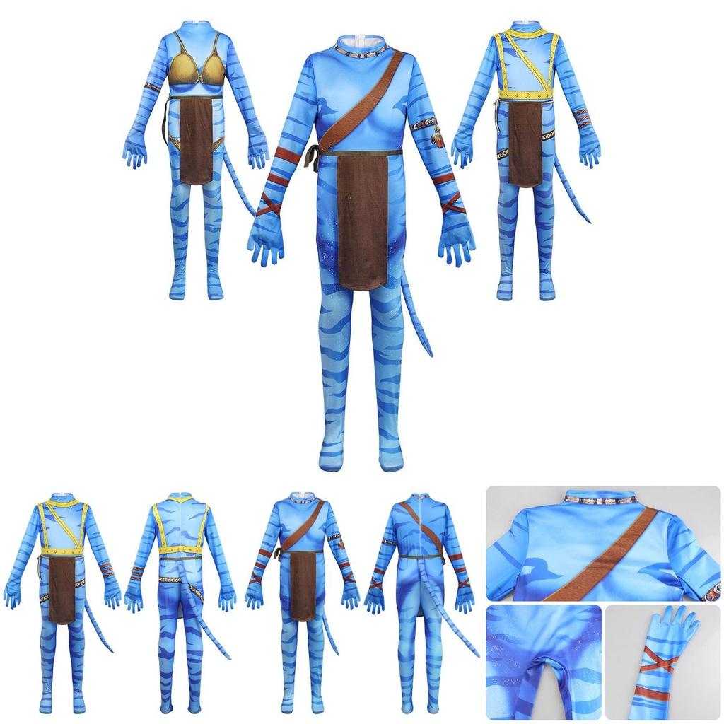 Avatar2 Jack Sully Neytiri Ronald Kids' Cosplay Christmas Stage Party Jumpsuit