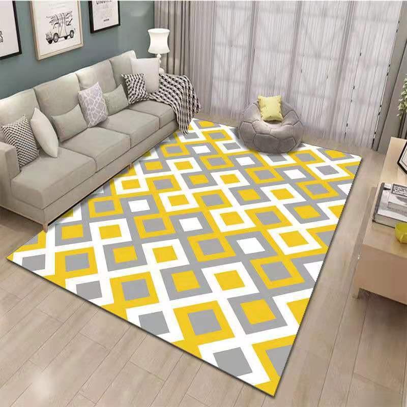 Modern Minimalist Geometric Triangle Area Rug Living Room Bedroom Office Non-Slip Floor Mat Washable