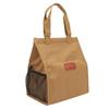 Waterproof Lunch Insulation Bag Portable Thickened Aluminum Film Bento Bag for Travel Work School Picnic Khaki