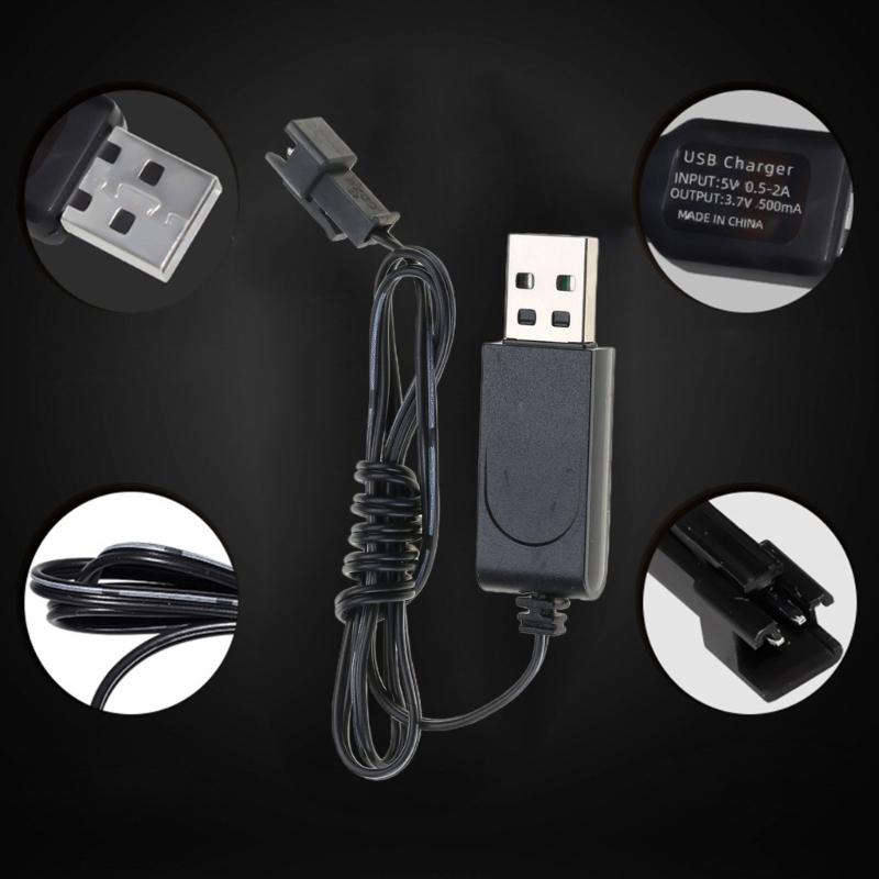 Drohnen-USB-Ladekabel mit Anschlüssen, Akku-USB-Ladekabel 3,7 V 500 mAh Ausgang mit LED-Anzeige