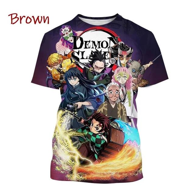 2024 New Trend Anime Printed Fashion T-shirt Cartoon 3D Printed Short Sleeve Harajuku Style Men's T-shirt Cosplay Style