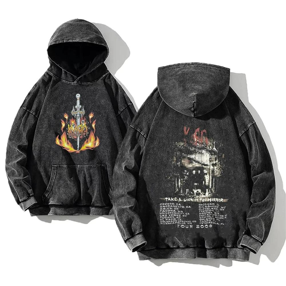 Retro Fashion Graphic Print Hip Hop Hoodie for Men Y2k Punk Casual Loose Pullover Women Streetwear Sweatshirt Hoodies
