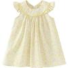 Minibala Girls' Summer Floral Cotton Flutter Sleeve Dress