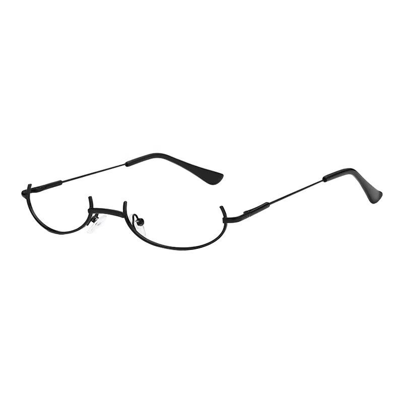 Ochelari decorativi cu jumătate de ramă pentru femei Newbie 0.01 - Drăguți, stil soră regală, fără lentile.