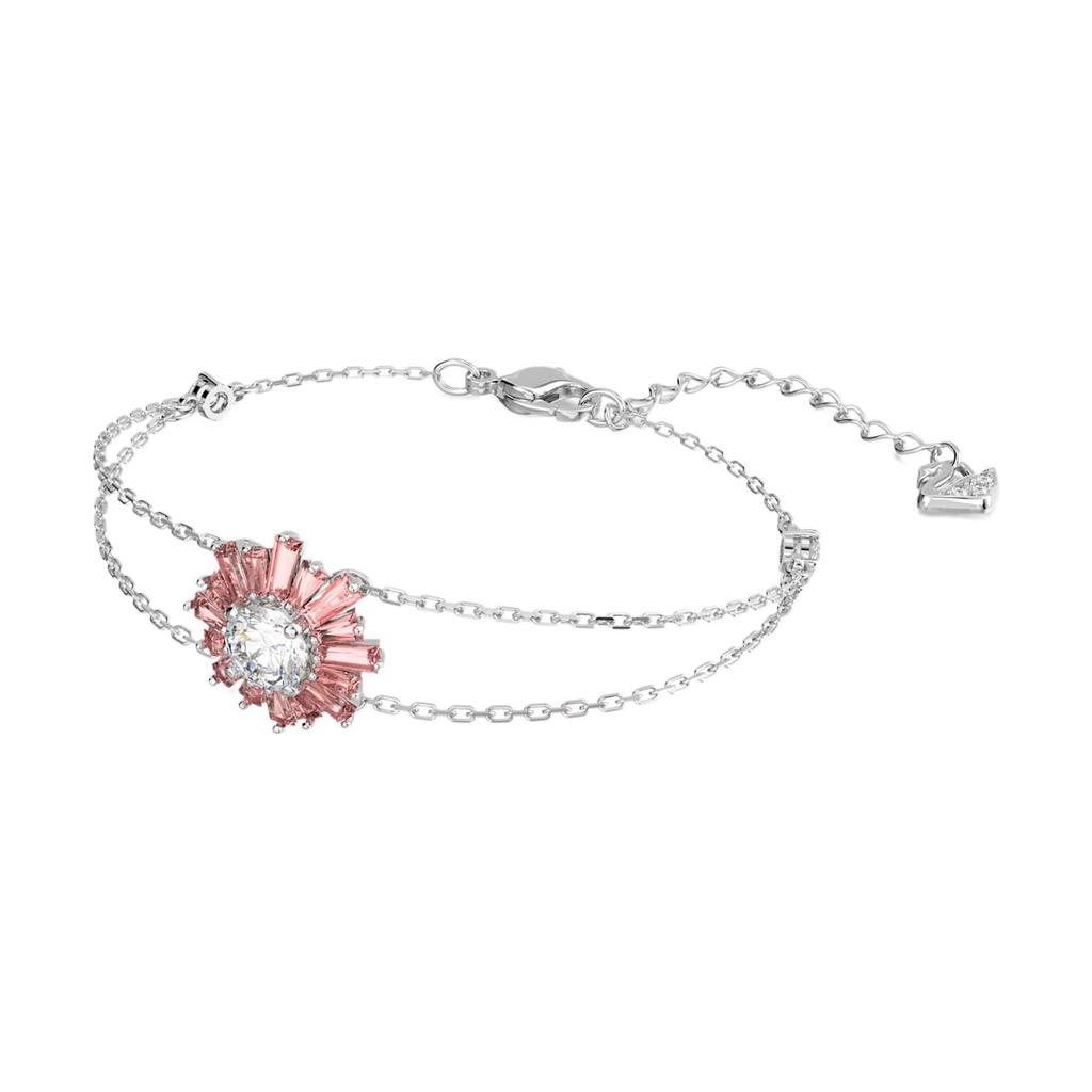 Swarovski SUNSHINE Rhodium plated Bracelets Women's Pink 5642968
