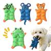 Soft Animal Shaped Pet Toys Squeaky Dog Toy, No Stuffing Plush Chew Mouse Frog Sound Making Tiger Interactive Toy for Small And Medium Dogs