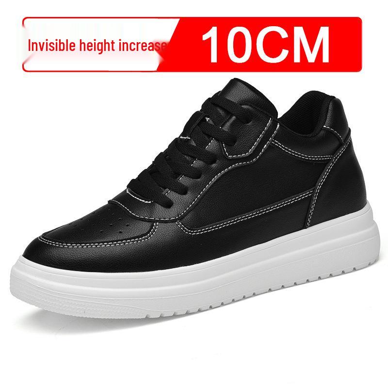 Men s Height Increasing Casual Sports Shoes - 10CM Lift, Breathable, White 43