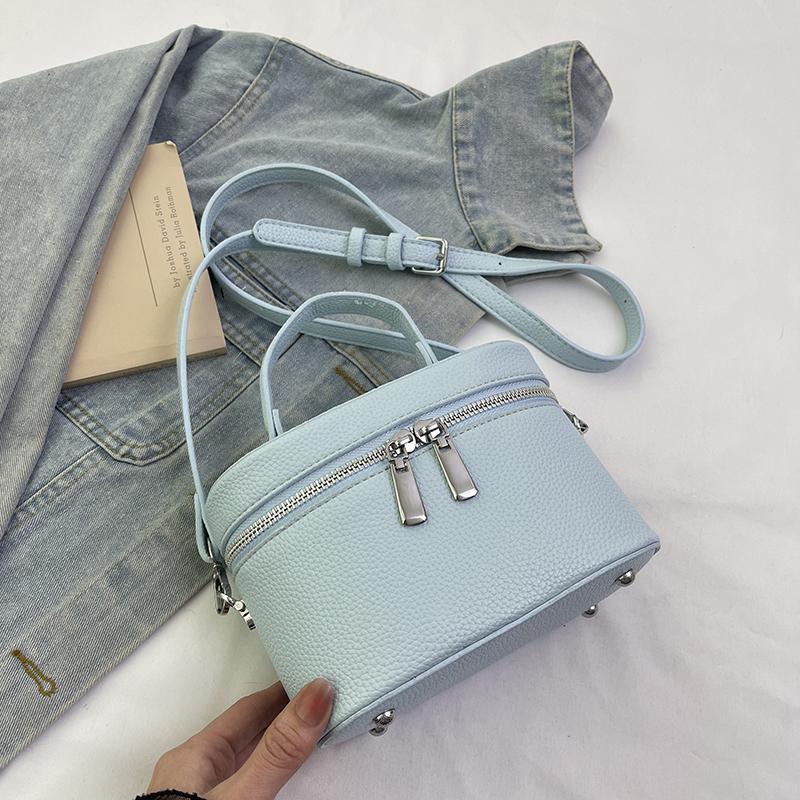 Lichee Pattern Leather Women's Crossbody Bag Fashion Mini Designer Handbag Quality PU Women's Small Phone Purse Box Lipstick Bag