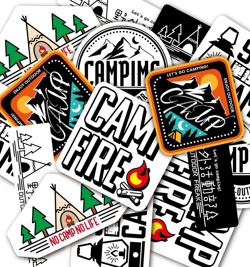 Camping Outdoor Sticker Waterproof Waterproof Car Bike Sports PC Cancel Fishing (3)