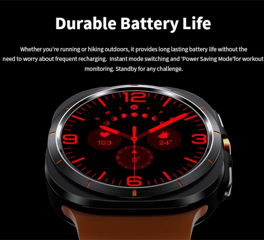 2025 Ny Klokke 7 Ultra GPS-sporing Smartklokke Menn Amoled-skjerm Hjertefrekvens Bluetooth-samtale NFC Sport Smartklokke