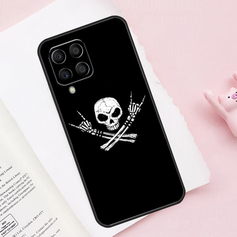 Skeleton Middle Finger Case For Samsung Galaxy M16 M36 M56 M21 M20 M23 M31 M11 M54 M14 M34 M13 M52 M32 M12 M15 M55
