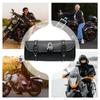 Motorrad Lenkertasche Motorrad Gabel Lenkertasche Mit Schloss Wasserdicht PU Leder Cool Retro Satteltasche Für Motorrad