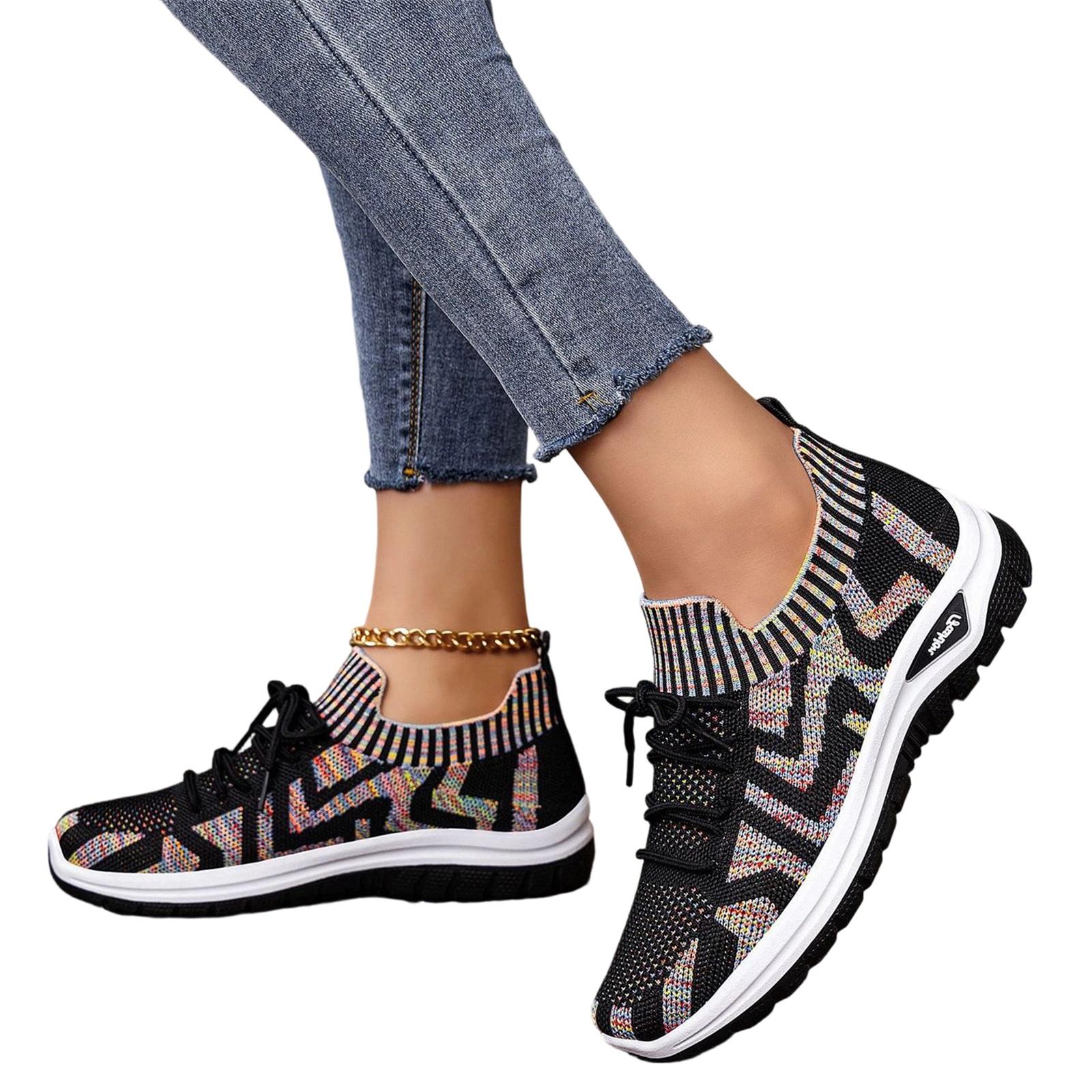 Women s Fashion Plus-Size Lace-Up Casual Shoes 37
