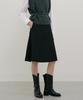 Lingseoul Midi Flared Skirt-Black