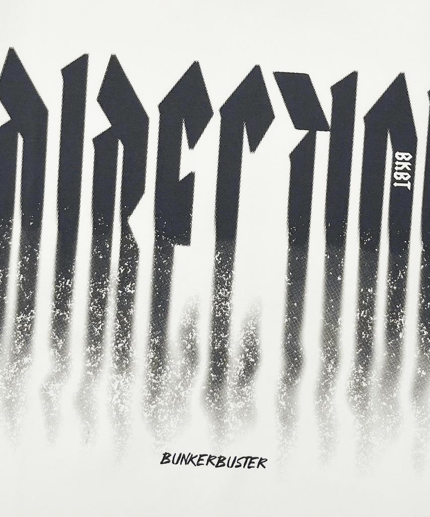 BUNKERBUSTER Shadow Gradient Typography Short Sleeve T-Shirt Mq2Tu255_Off White