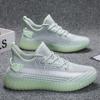 Men's Flyknit Mesh Breathable Casual Running Shoes with Jelly Sole