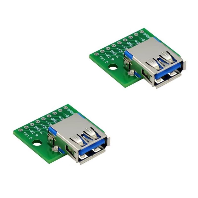 USB3.0 To DIP Module with Single Female Port for Prototyping and Breadboard Compatibility Female Socket Conversion Board