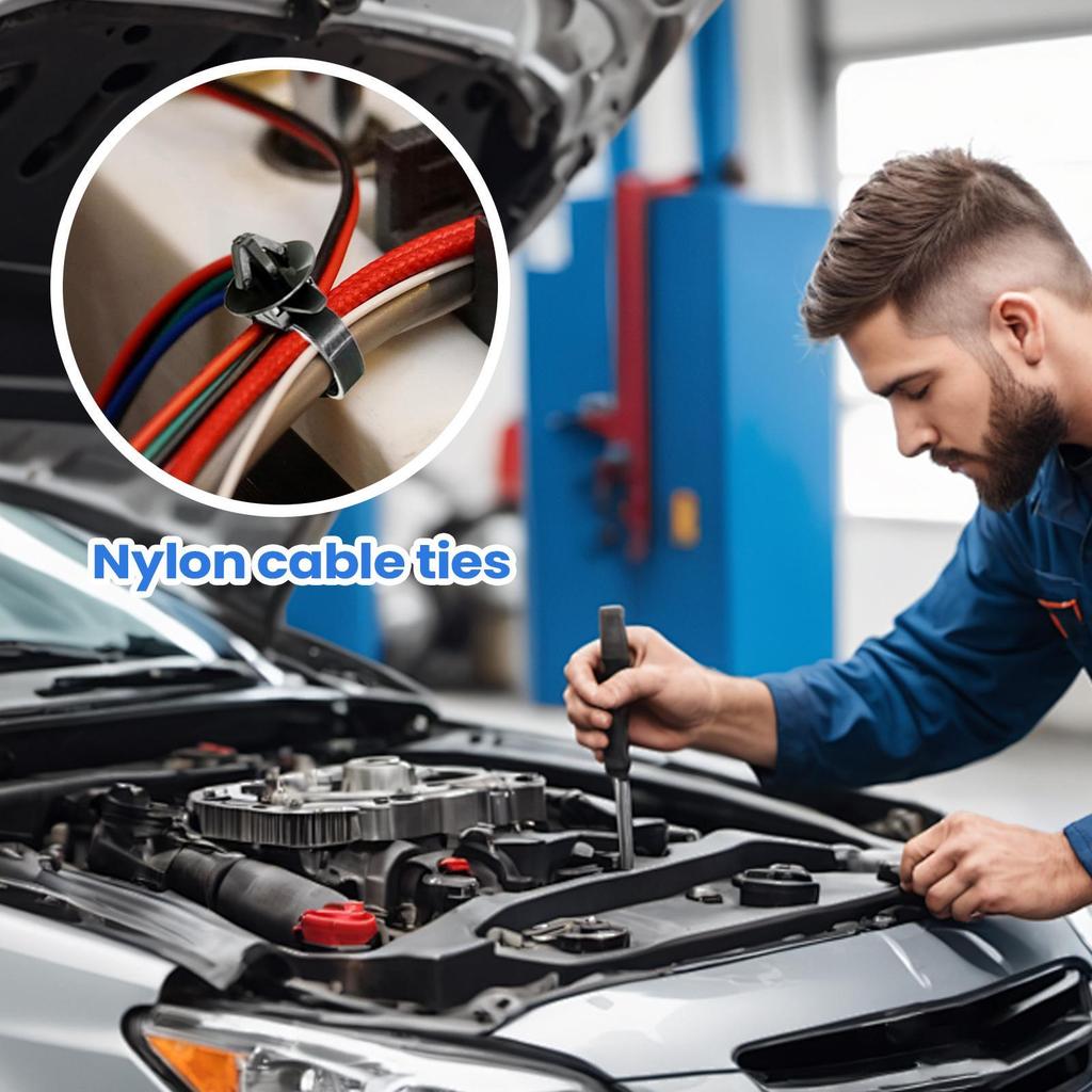 25 peças Abraçadeira de Cabo Universal de Nylon Fivela Pesada Auto-Travante Suporte de Abraçadeiras Zip com Fixadores de Pino Para Painel de Carroceria de Automóvel RV