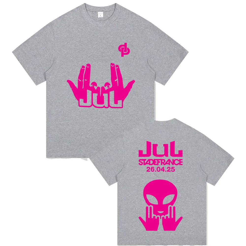 French Rap July Tour Album 2025 Summer Mens Womens Pop Music Fashion Cotton Printed Loose Casual Tshirt M