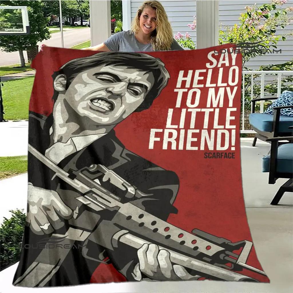 Classic movie Scarface Polyna blanket bed with a blanket to warm the beautiful blanket home travel blanket birthday gift