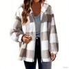Women's Plaid Zipper Loose Plush Casual Jacket