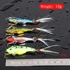 4pcs Metal VIB Fishing Lures Bass Spoon Crank Bait Artificial Bait Fishing Lure with Hooks Tackle