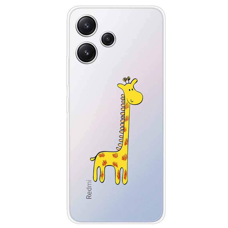 For Xiaomi Redmi 12 Case Flowers Clear TPU Silicon Funda Capa On for Redmi 12 4G / Redmi12 5G Soft Covers Transparent Coque Bags