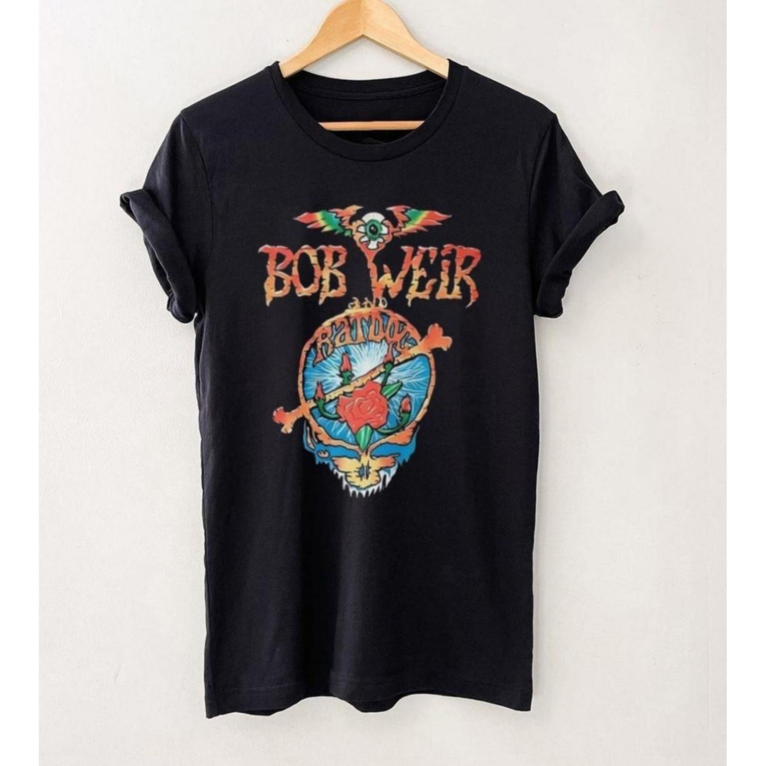 Bob Weir 19472026 The Music Never Stops Tshirt S To 5XL UR536 Unisex T-Shirt S чёрный